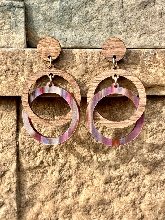 Handcrafted Impossible Circle Laser-Cut Earrings