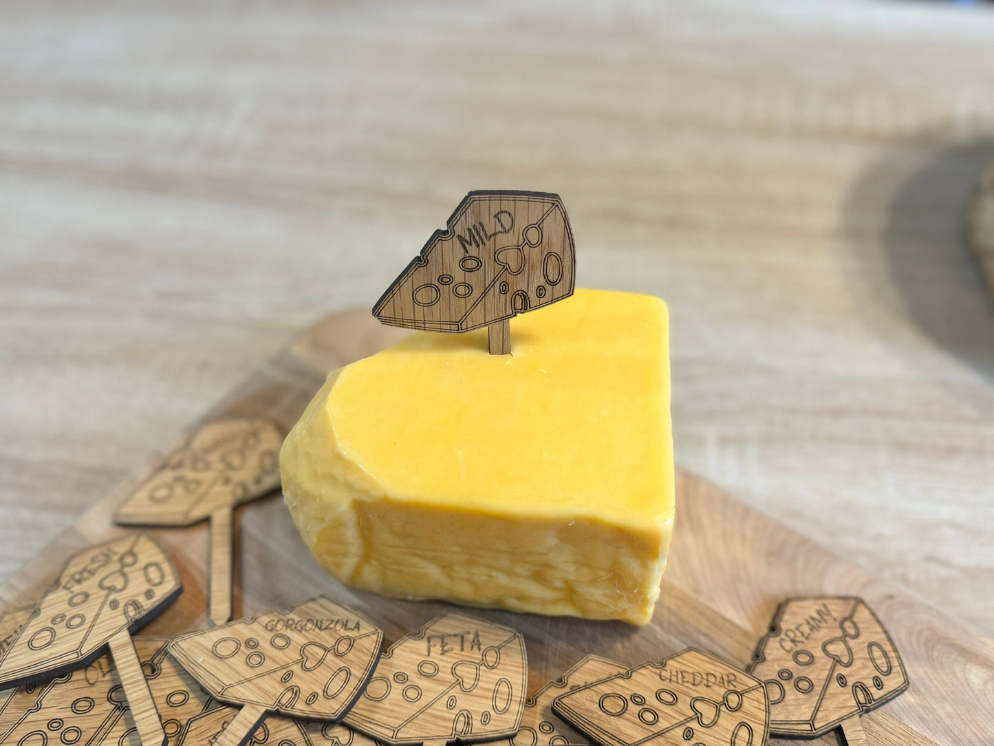 Handcrafted Wooden Cheese Picks – Set of 20