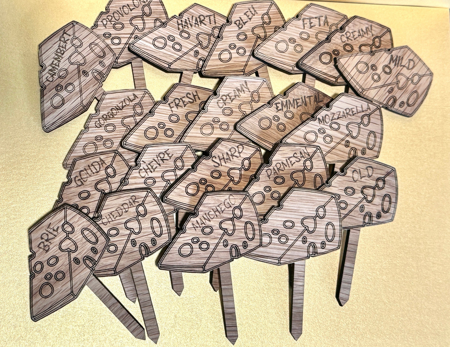 Handcrafted Wooden Cheese Picks – Set of 20