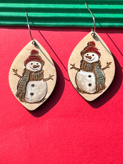 Snowman Earrings