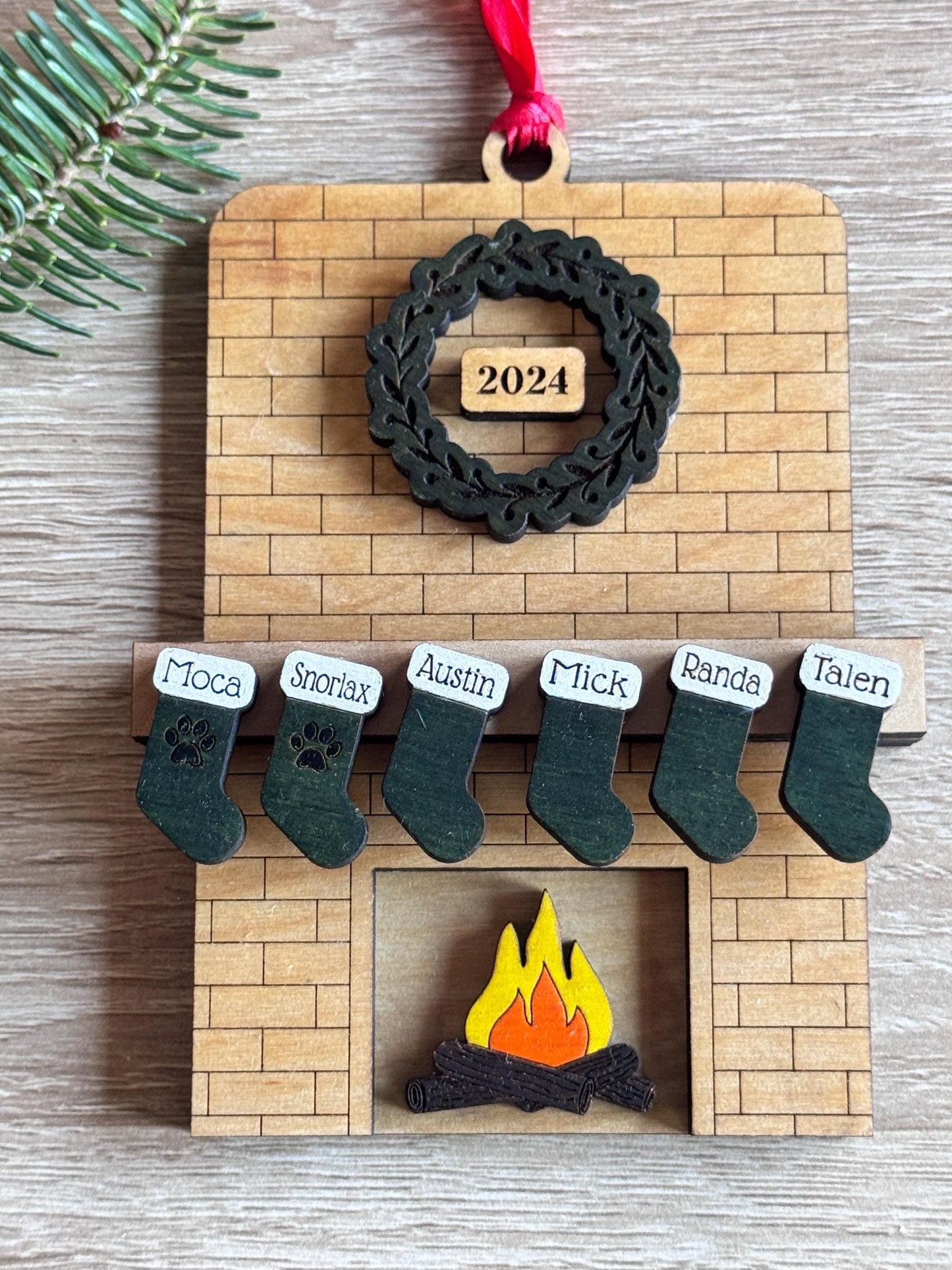 Personalized Holiday Hearth Ornament