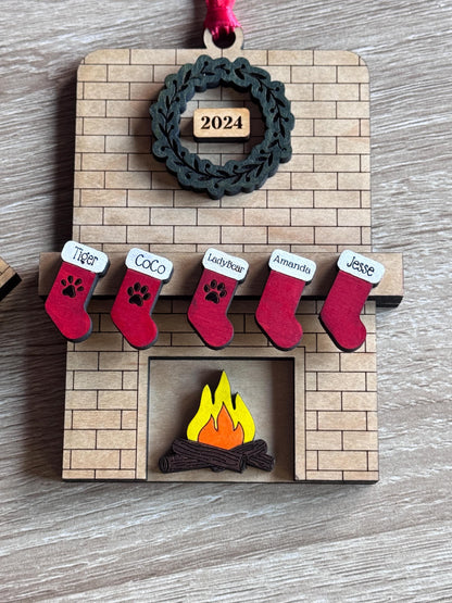 Personalized Holiday Hearth Ornament