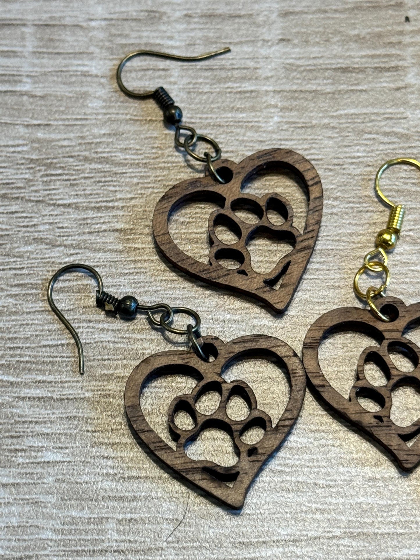 Paw Heart Earrings