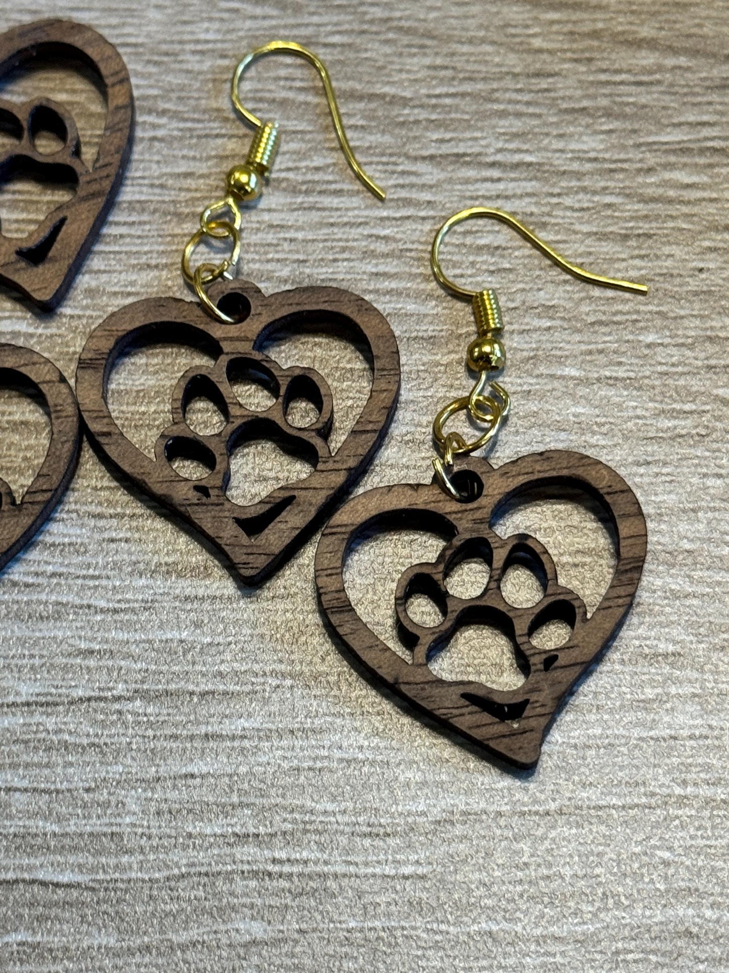 Paw Heart Earrings