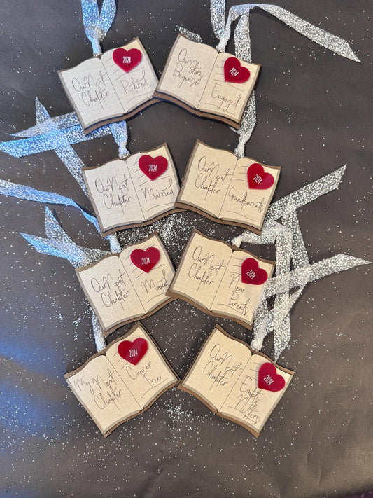 Next Chapter Ornaments - For all the turns in our lives