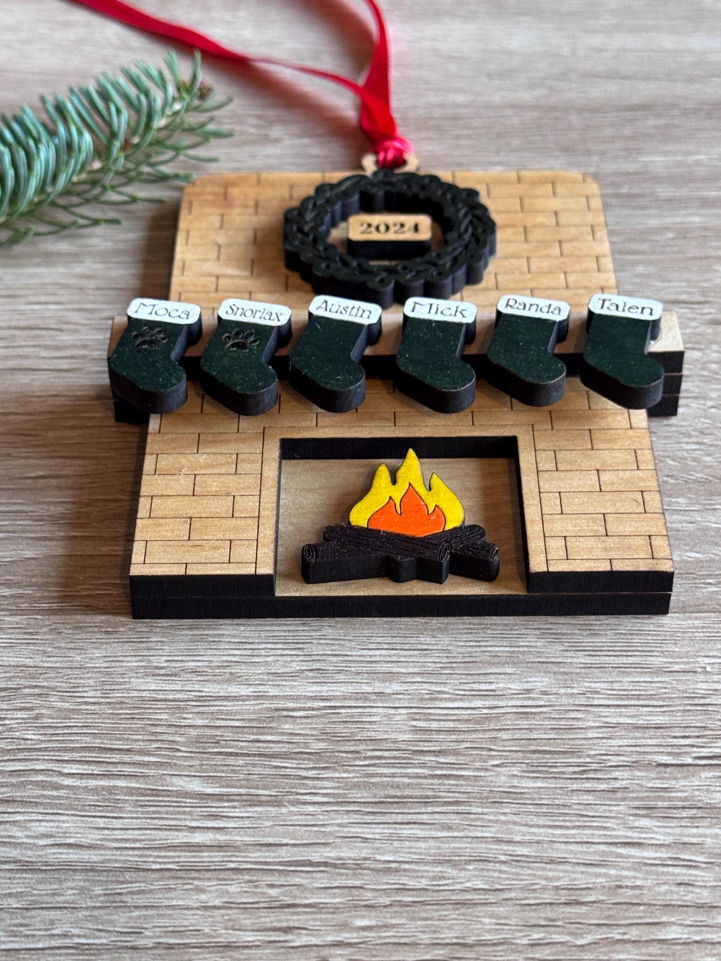 Personalized Holiday Hearth Ornament