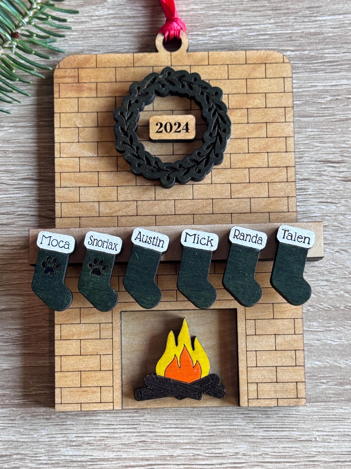 Personalized Holiday Hearth Ornament