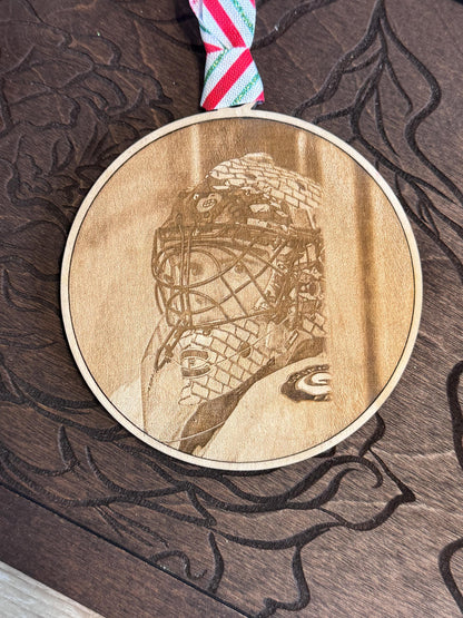 Personalized 3x3 Maple Wood Ornament – Custom Photo & Engraving