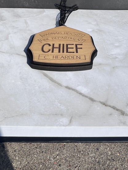 Honor Their Service with a Personalized Fireman's Badge Ornament