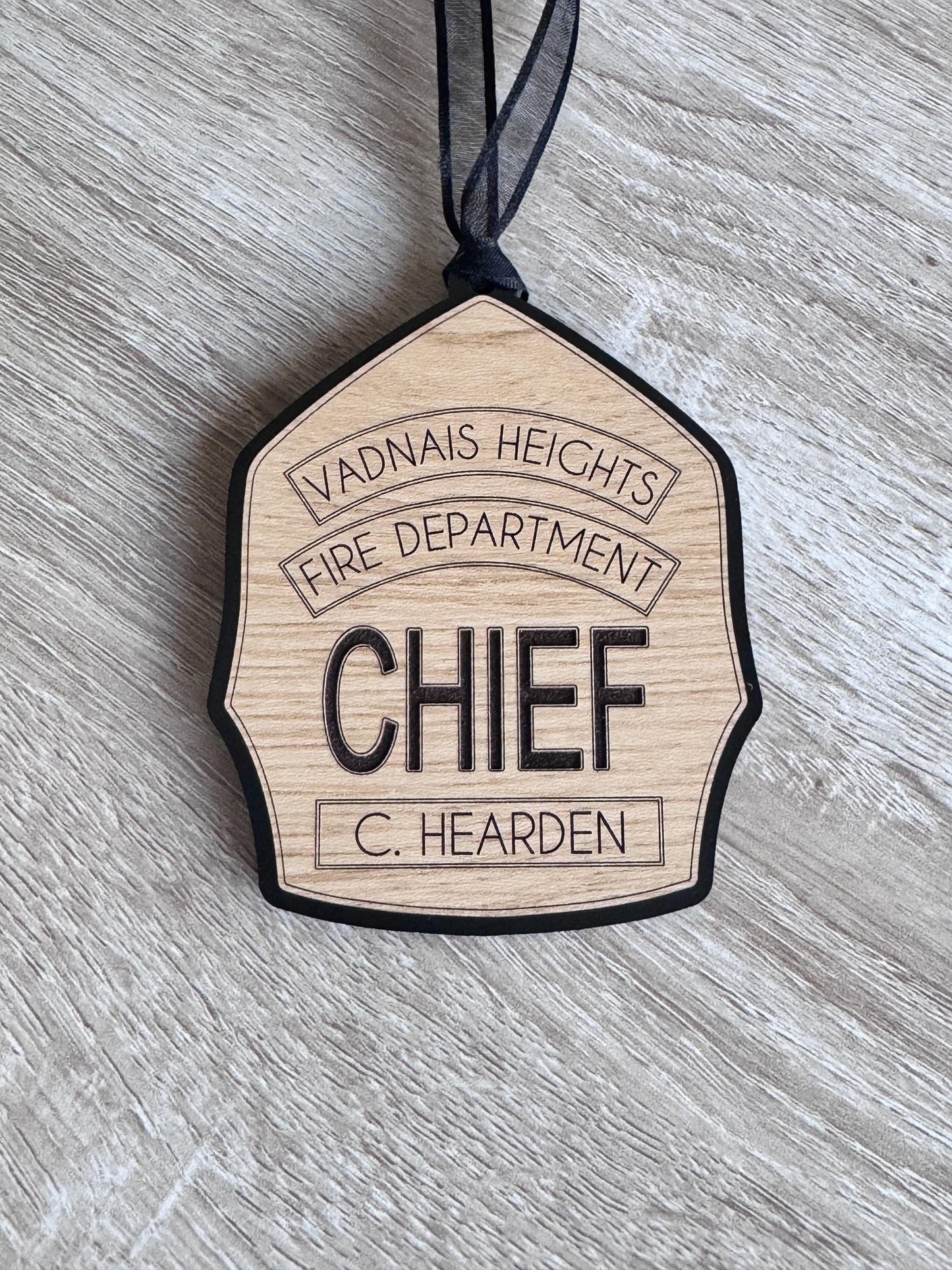 Honor Their Service with a Personalized Fireman's Badge Ornament