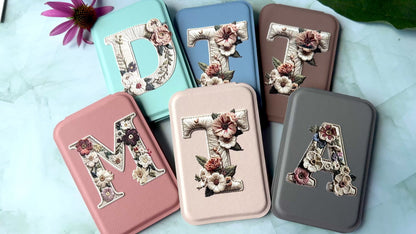 Custom Monogram Compact Mirror | Personalized Standing Makeup Mirror